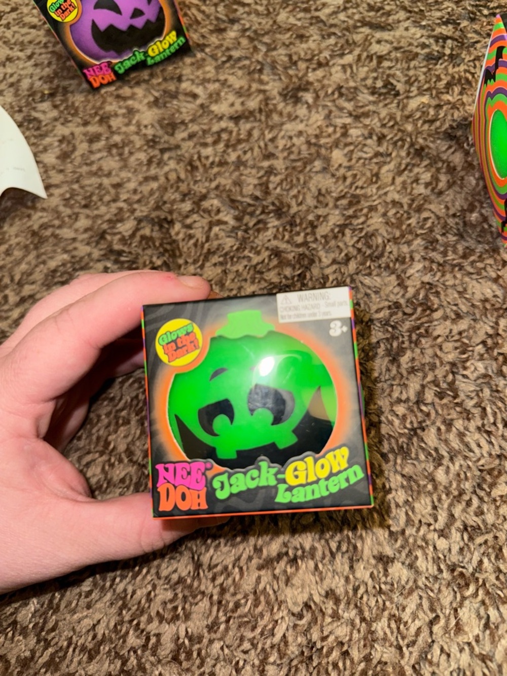 Needoh Jack-Glow Lantern Green Squishy Halloween